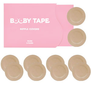 Booby Tape Nipple Covers, Polyester, Self-Adhesive Breast Petals, 5cm each, 5 Pairs 99046241