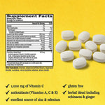 Airborne 1000mg Vitamin C Chewable Tablets with Zinc, Immune Support Supplement with Powerful Antioxidants Vitamins A C & E - 32 Chewable Tablets, Citrus Flavor 35227047