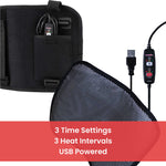 Cabeau Incredi-Heat USB-Powered Portable Heating Pad, 3 Temperature Settings, Black 30750203