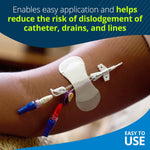 TIDI 3300M Grip-Lok Medium Securement Device, Flexible Material, Low-Profile Design for Comfort, White, Pack of 100 98777400