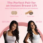 Booby Tape Nipple Covers, Polyester, Self-Adhesive Breast Petals, 5cm each, 5 Pairs 99046241