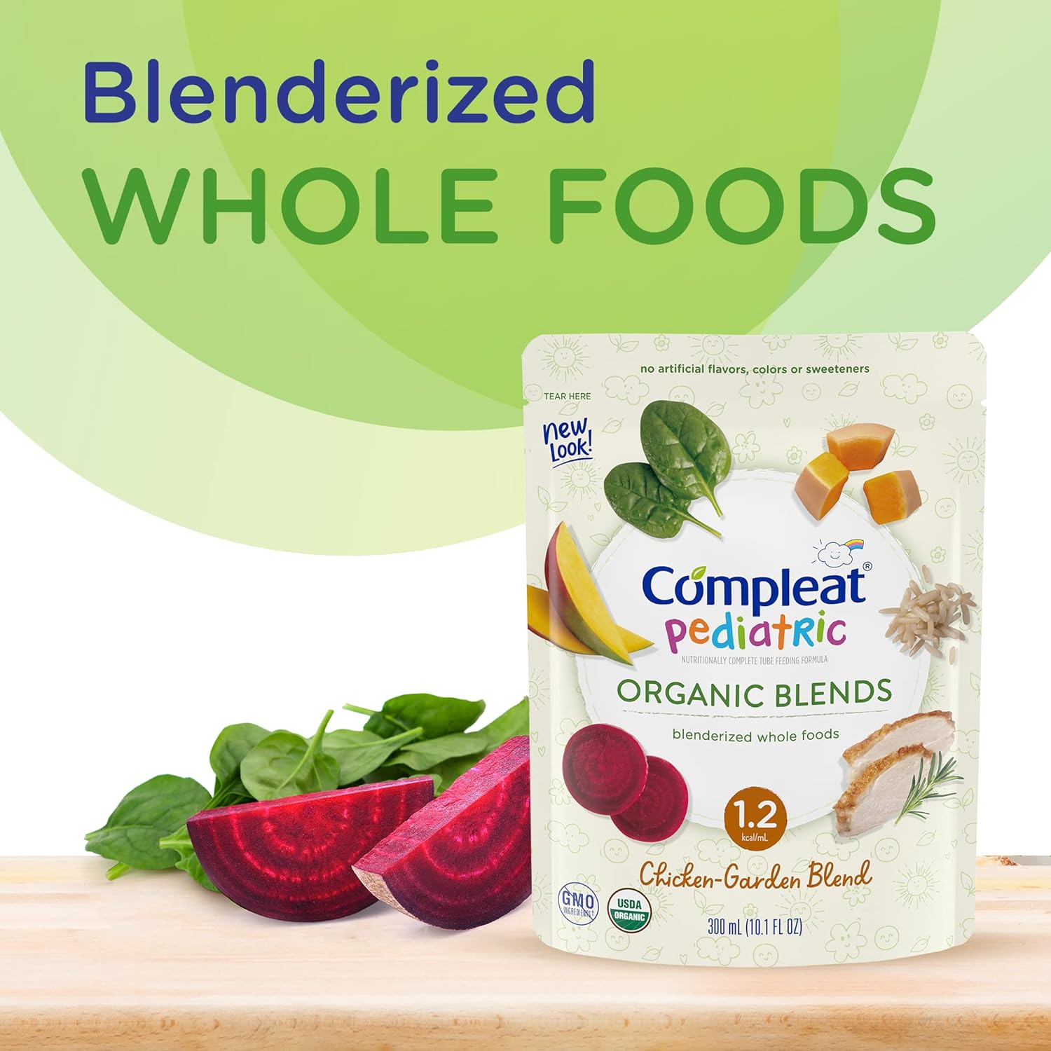 Compleat COMPLEAT Pediatric Organic Blends, Chicken-Garden Blend, 10.1 fl. oz