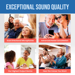 Otofonix Encore Hearing Amplifier with Advanced Background Noise Reduction, Lightweight and Nearly-Invisible, for Adults & Seniors with Moderate to Severe Hearing Loss 