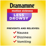 Dramamine All Day Less Drowsy, Motion Sickness Relief, 8 Count 19754003