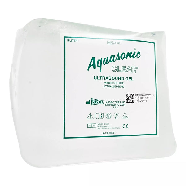 Aquasonic Clear Sonicpac Ultrasound Gel, Transmission, 5 Liter Cubitainer