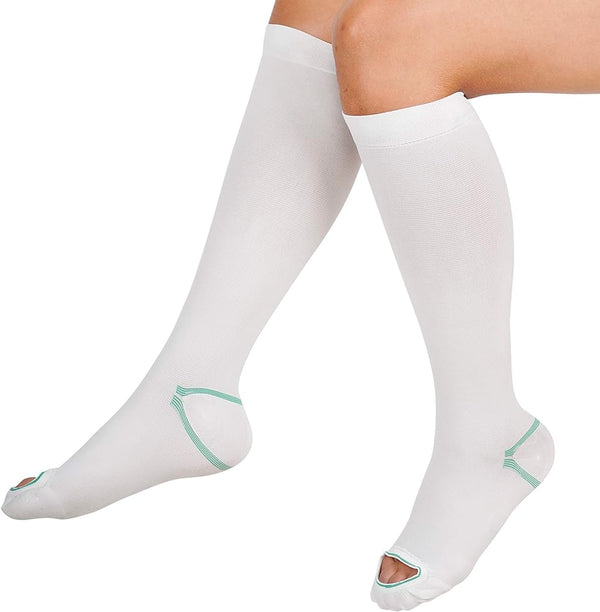 T.E.D. Anti-embolism Stockings, White, Knee-High, Inspection Toe 92780149