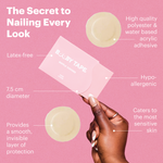 Booby Tape Nipple Covers, Polyester, Self-Adhesive Breast Petals, 5cm each, 5 Pairs 99046241