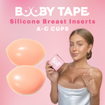 Booby Tape Silicone Breast Inserts, Reusable Push Up Breast Enhancer Pads for the Perfect Breast Lift and Cleavage, Latex-Free, A-F Cup Size, 1 Pair 67110917
