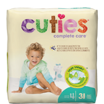 Cuties Complete Care Diapers, Skin Smart, Absorbent, Hypoallergenic, Flexible and Secure Tabs, Comes in Multiple Sizes 71658972