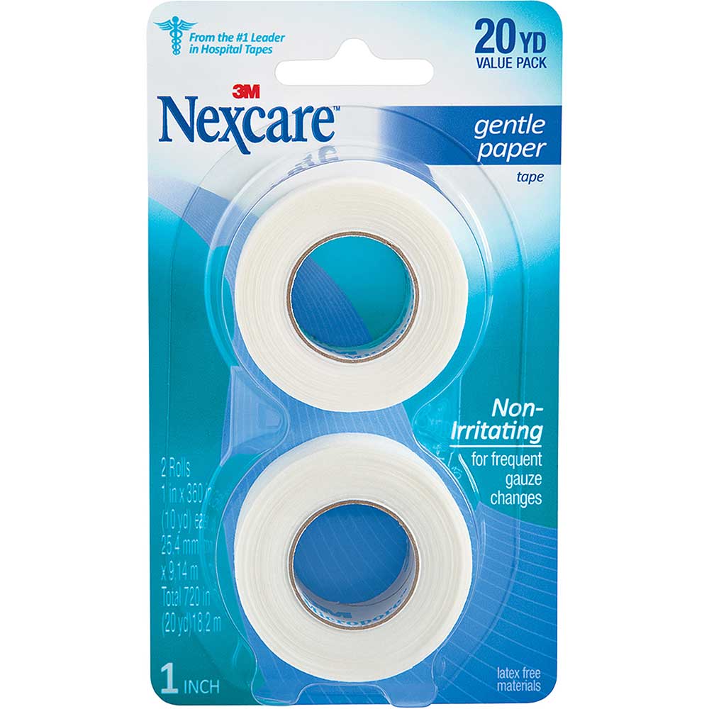 Nexcare 7812PK Gentle Paper First Aid Tape, 1 Inch by 10 Yards, Box o