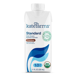 Kate Farms Adult Standard 1.0 Formula, Organic Vegan Plant Based Nutrition Shake, Vanilla, Chocolate, and Plain Flavors, 16G Protein, 28 Vitamins + Minerals, Gluten Free and Non-GMO, 11 FL Oz, Pack of 12 or 1 Each 34654826