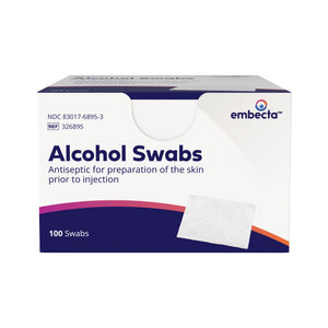 Embecta Alcohol Prep Pad Isopropyl Alcohol, 70% Individual Packet, NonSterile, 1 X 3/4 Inch 100 Count 11989132