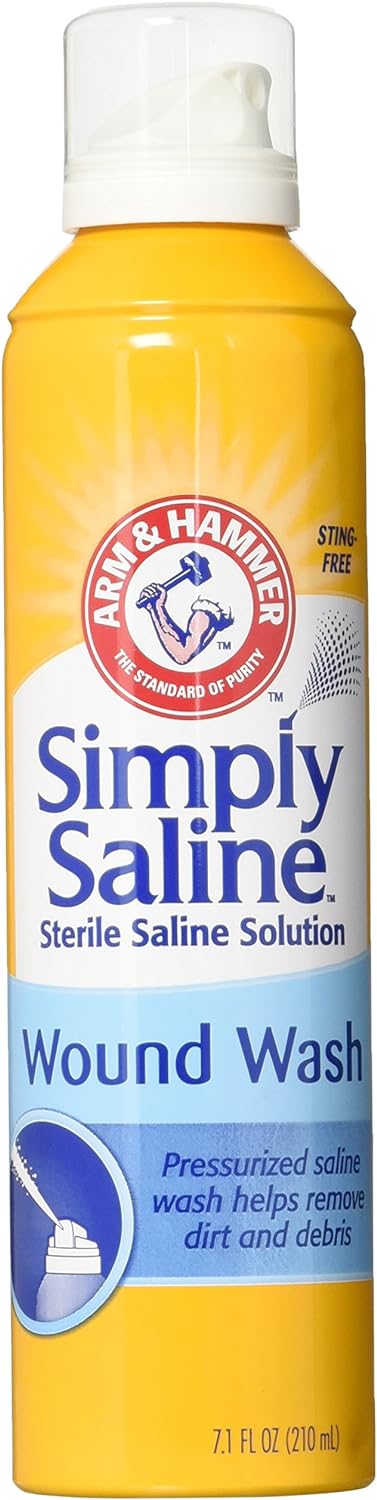Arm & Hammer Simply Saline Wound Wash, Helps Remove Dirt and Debris, 7.4 Ounce Can 91335215