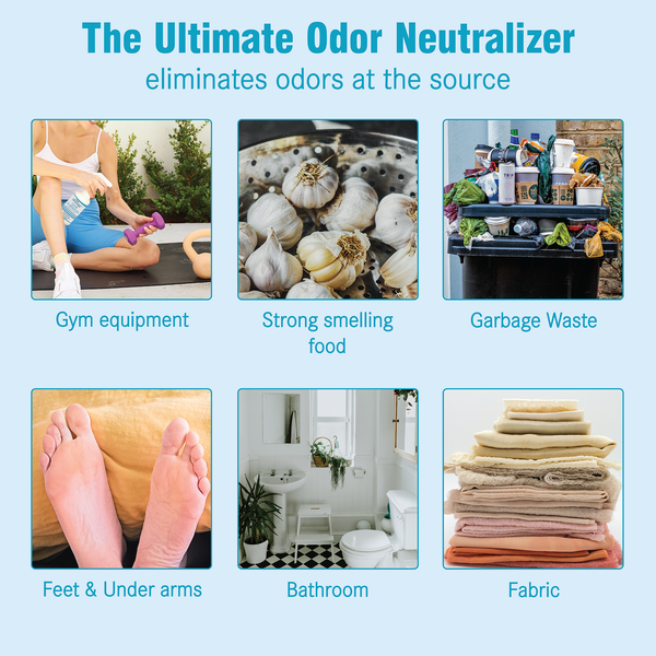 Think Smarter Products Odor Eliminator Spray with Hypochlorous Acid, Unscented Multi-Purpose Air Freshener for Carpet, Clothing, Home, & More, Safe All-Natural 2, 8, or 16fl oz Size Options, Clear Spray 41887769