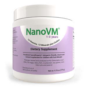 NanoVM Unflavored Pediatric Supplement, 275 Gram Jar Powder, 1 Each 88848575