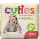 Cuties Complete Care Diapers, Skin Smart, Absorbent, Hypoallergenic, Flexible and Secure Tabs, Comes in Multiple Sizes 22993203