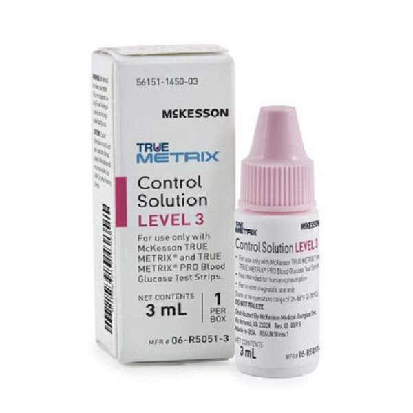True Metrix Glucose Control Solution Blood Glucose Testing 3 mL Level 3