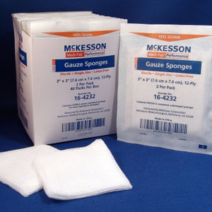 McKesson 16-4232 Gauze Sponges, Box of 80