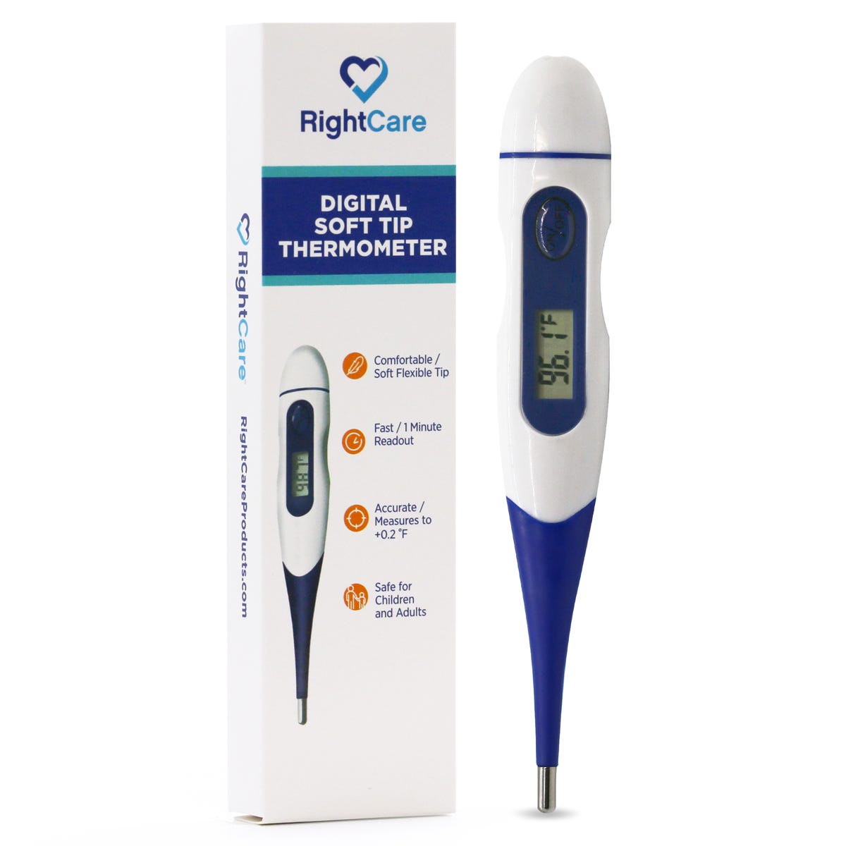 RightCare Digital Thermometer for Oral, Armpit, and Body Temperature