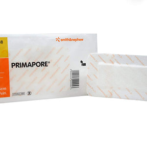 Smith & Nephew Primapore Adhesive Dressing: White, 6" x 3.125", Adhesive, Nonwoven, Latex-Free, Sterile, 20 Count 75523554