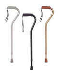 Drive Walking Cane with Offset Handle, Silver