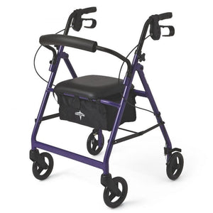 Medline MDS86850EP Basic Rollator, purple. 1 count