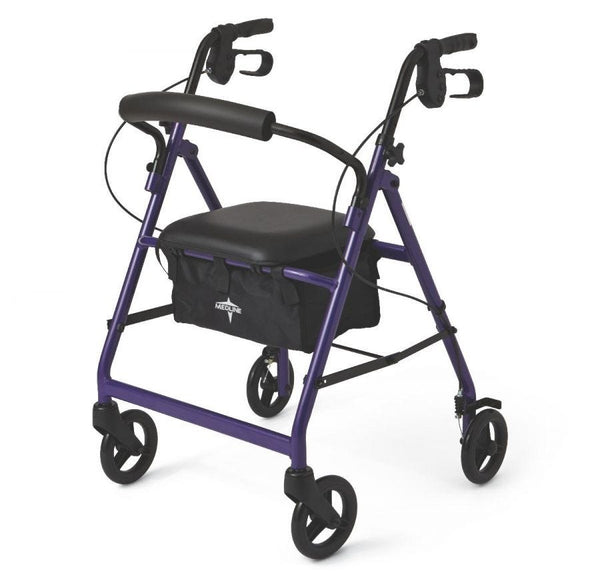 Medline MDS86850EP Basic Rollator, purple. 1 count