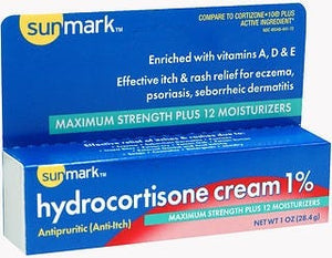 Sunmark Itch Relief 1% Strength Cream 1 oz. Tube 11824030