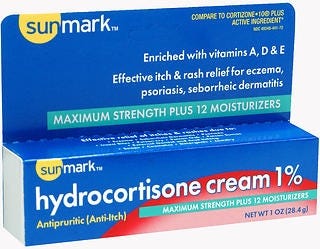 Sunmark Itch Relief 1% Strength Cream 1 oz. Tube 11824030