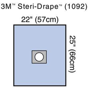 Steri-Drape 1092 Minor Procedure Drape with Adhesive Aperture, Box of 25