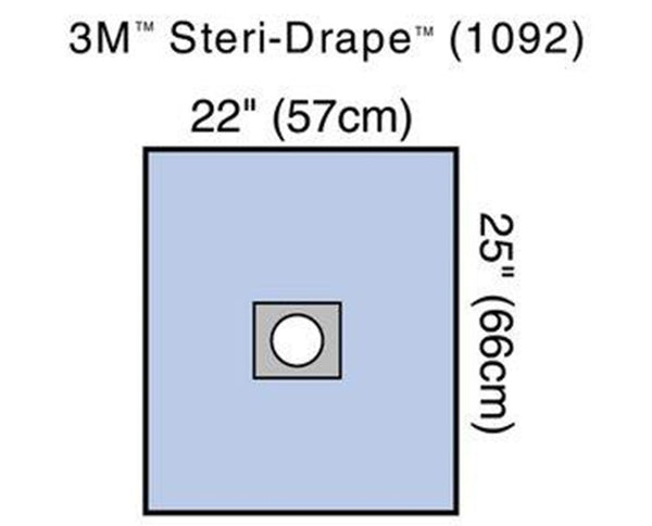 Steri-Drape 1092 Minor Procedure Drape with Adhesive Aperture, Box of 25