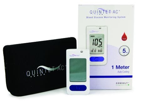 Quintet AC Blood Glucose Monitoring System: 1 Count