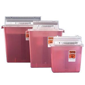 SharpSafety In-Room Sharps Container Counter Balanced Lid 5 Quart One count