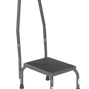 Drive Medical 130311SV Footstool with Handle Rail, Silver, 1 Each