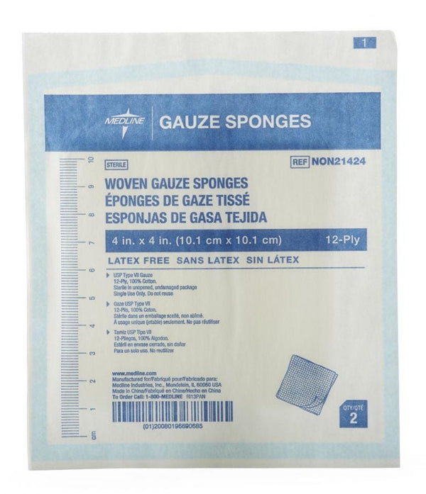 Medline Woven Sterile Gauze Sponges: 4