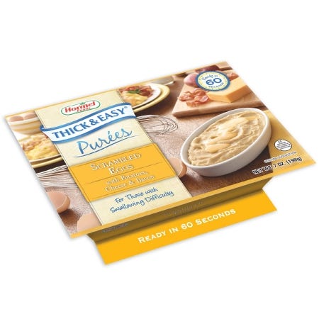 Thick & Easy Purees 7 oz Bowl Scrambled Eggs / Potatoes Ready to Use Puree Case of 7 92054273