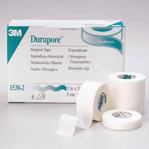 Durapore 15382 Medical Tape SilkLike Cloth 2 Inch X 10 Yard White NonSterile. Case of 60