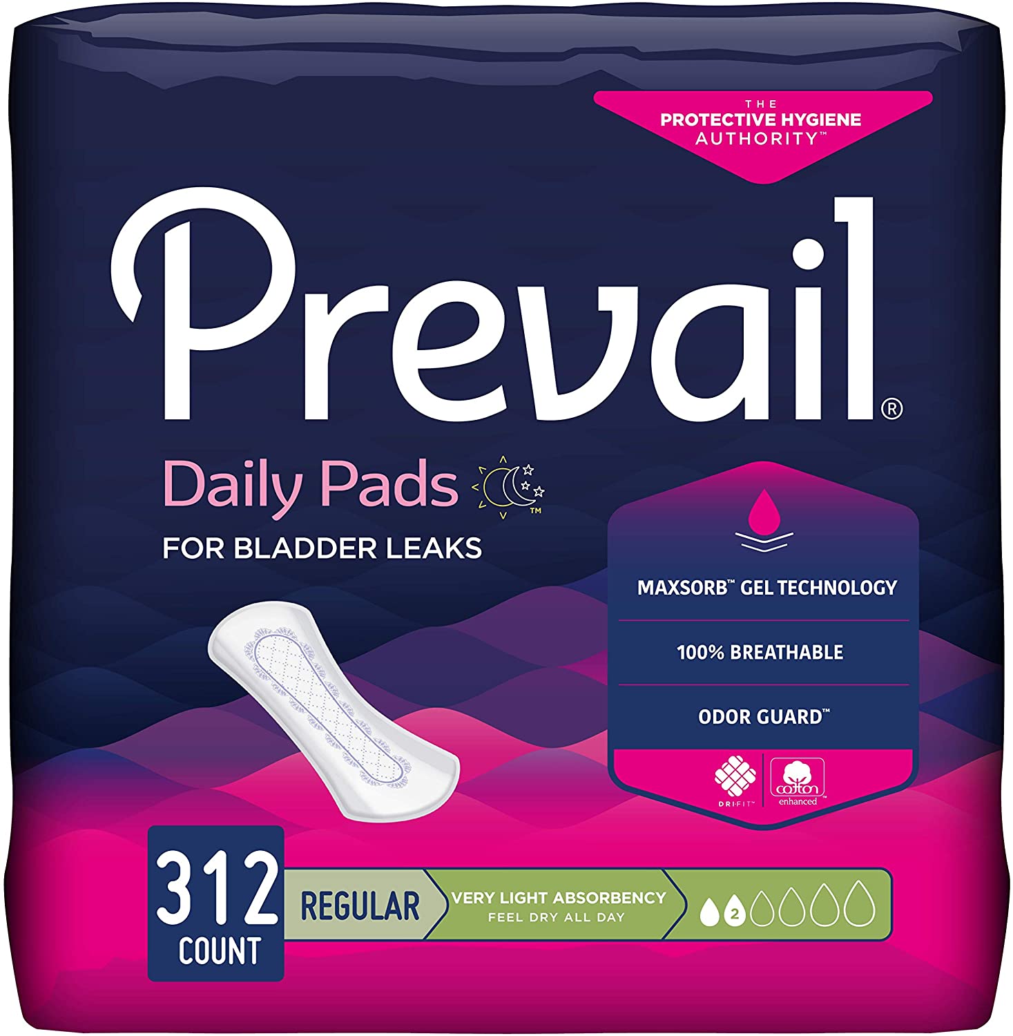 Prevail Incontinence Bladder Control Pads for Women 63675330