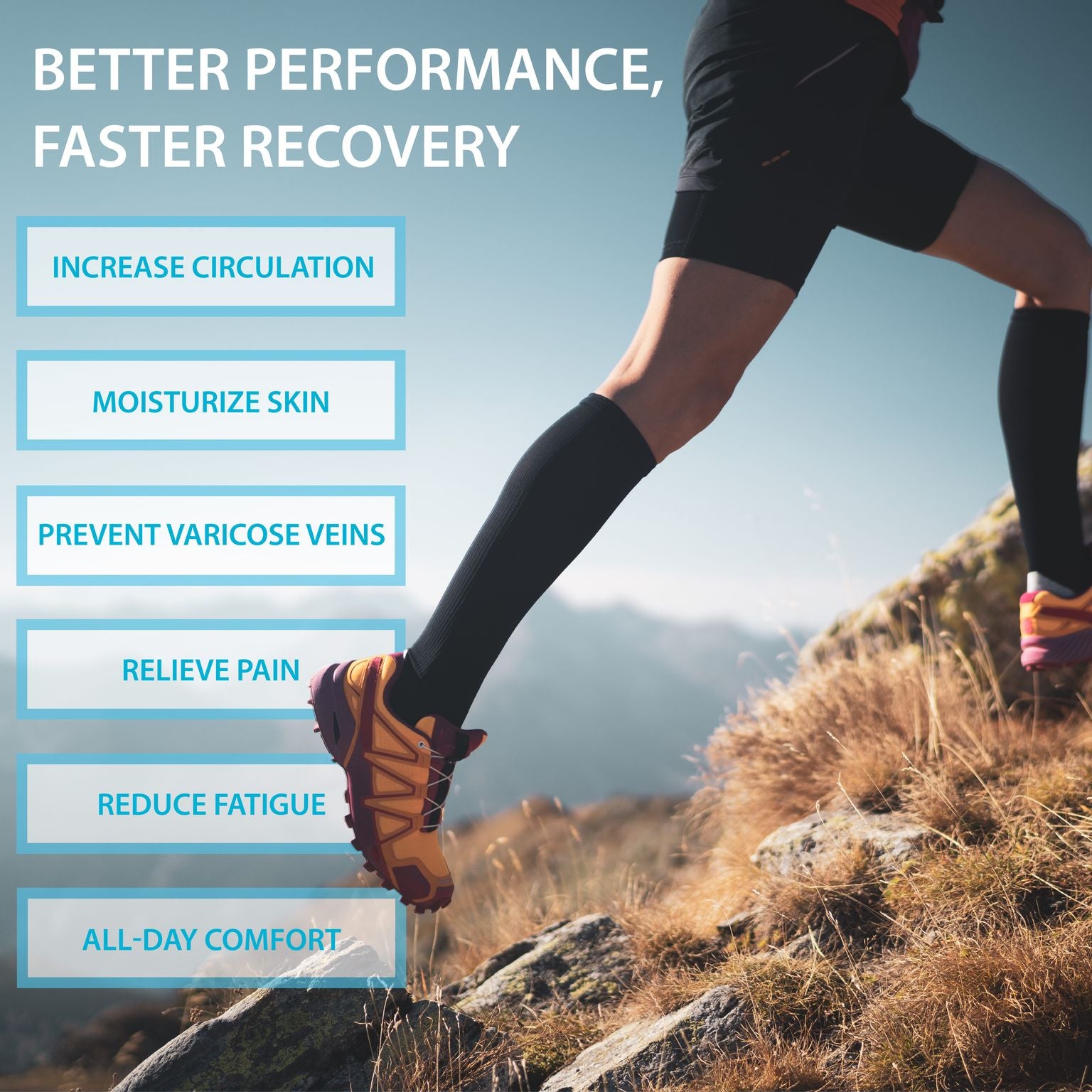 Skineez Medical Grade Advanced Healing Compression Socks, Clinically