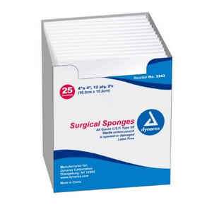Dynarex 3343 Surgical Gauze Sponge, Box of 50 62525200