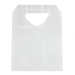 Medline Disposable Slip-On Adult Bibs White 16" x 33" Case of 300 49023100