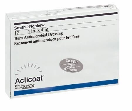 Smith & Nephew 20101 Antimicrobial Barrier Dressing Acticoat Burn Box of 12