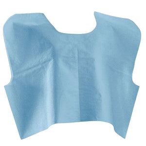 Medline Disposable Tissue / Poly / Tissue Exam Capes Blue 30" W X 21" L -Case of 100