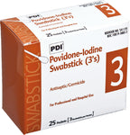 PDI Impregnated Swabstick, Cotton Tip, Wood Shaft, 4 Inch, 10% Povidone-Iodine, NonSterile, Box of 25