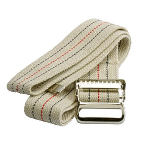 Medline Washable Cotton Material Gait Belts: 60", Natural W/Blue & Red Stripes, 1 Count 13536925