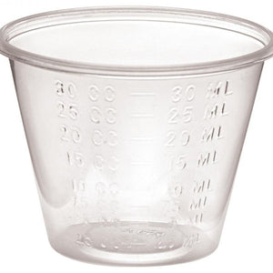 Medline Non-Sterile Graduated Plastic Medicine Cups: 5000 Count, Translucent, 1 oz 79423009