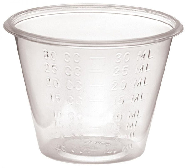 Medline Non-Sterile Graduated Plastic Medicine Cups: 5000 Count, Translucent, 1 oz 79423009