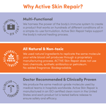 Active Skin Repair First Aid Scar Shield Hydrogel - Scar Treatment for Cuts, Scrapes, Burns and Other Wounds to Stop Scars BEFORE They Form - Natural and Non-Toxic Scar Prevention Gel (3 oz Gel)