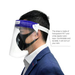 RightCare Protective Full Face Shield, Reusable with Anti-Fog Coating and Elastic Head Strap