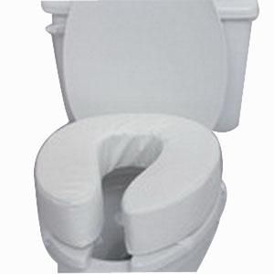 Briggs Healthcare Vinyl Cushion Toilet Seat Riser: 4" , 1 Count White 23850438